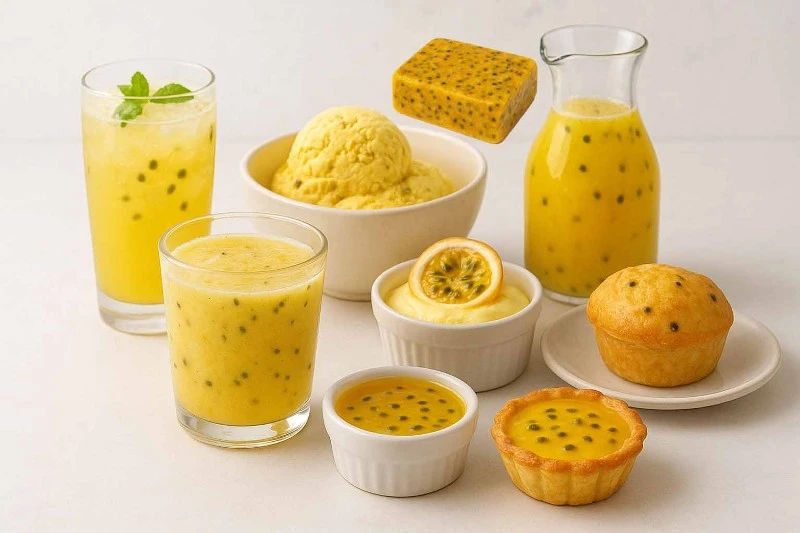 Frozen passion fruit provides a tropical flavor in all seasons Frozen passion fruit provides a tropical flavor in all seasons